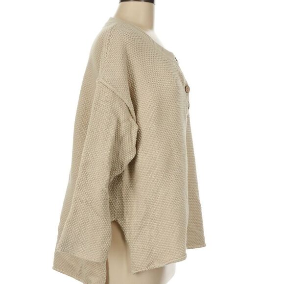 Revolve Free People BEACH Hailee SET Tan Alfalfa Waffle Knit Thermal Loungewear - Picture 2 of 10